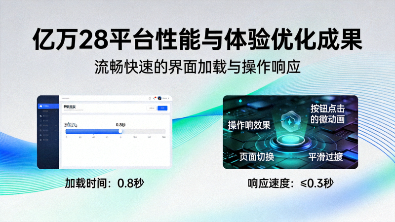 亿万28平台性能与体验优化成果 - 流畅快速的界面加载与操作响应