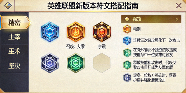 英雄联盟新版本符文搭配指南配图 - 游戏内符文选择界面与效果说明